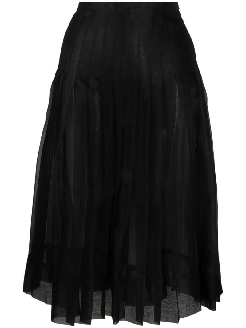 KHAITE The Tudi pleated midi skirt - Black von KHAITE