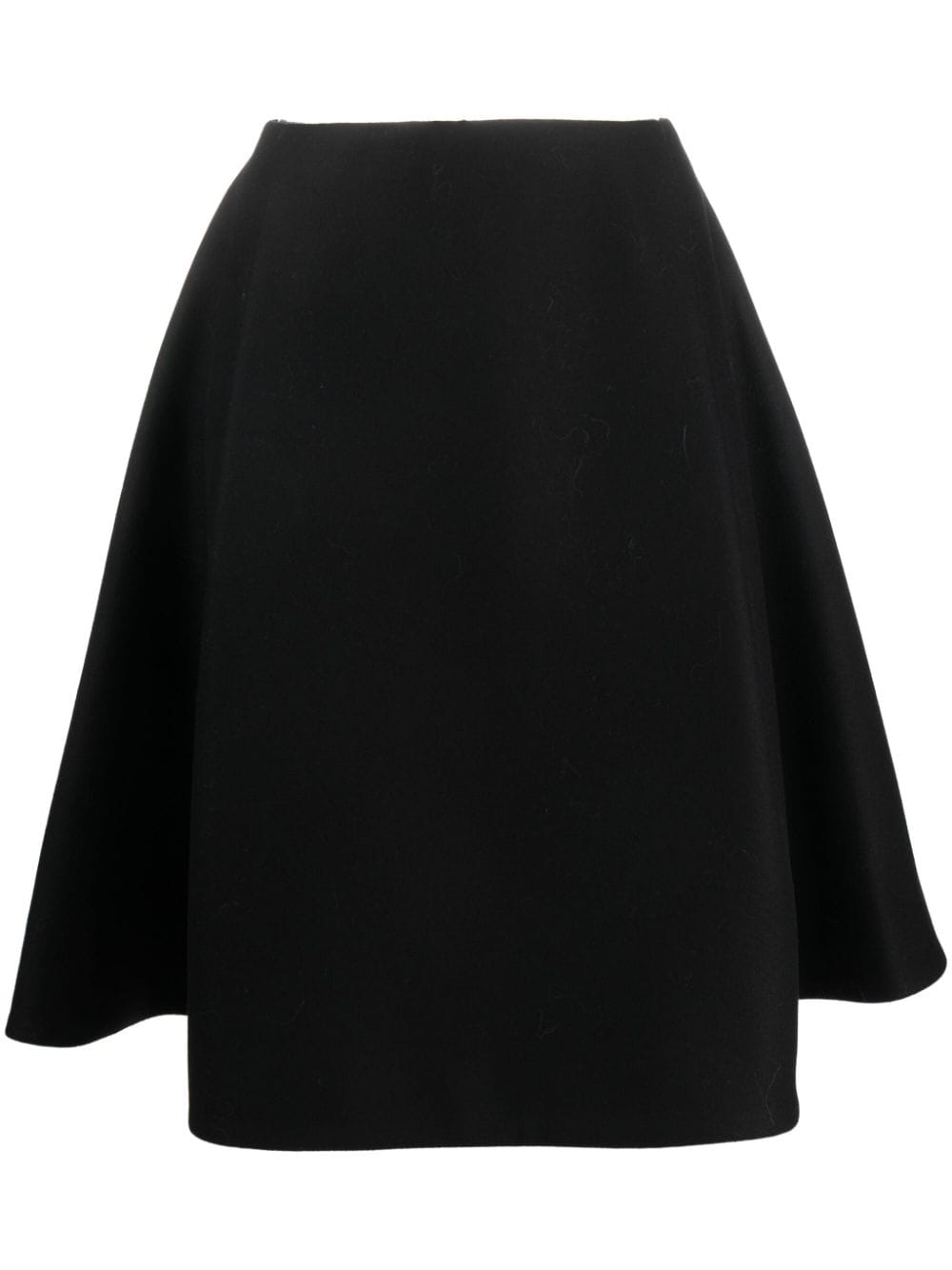 KHAITE high-waisted pleat-detail midi skirt - Black von KHAITE