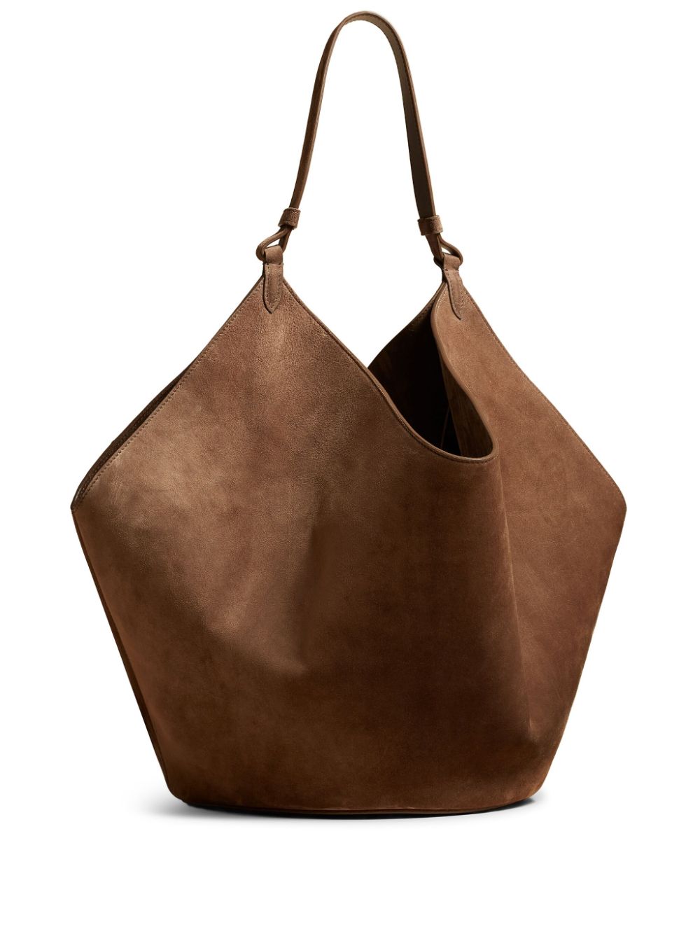 KHAITE medium Lotus suede tote bag - Brown von KHAITE