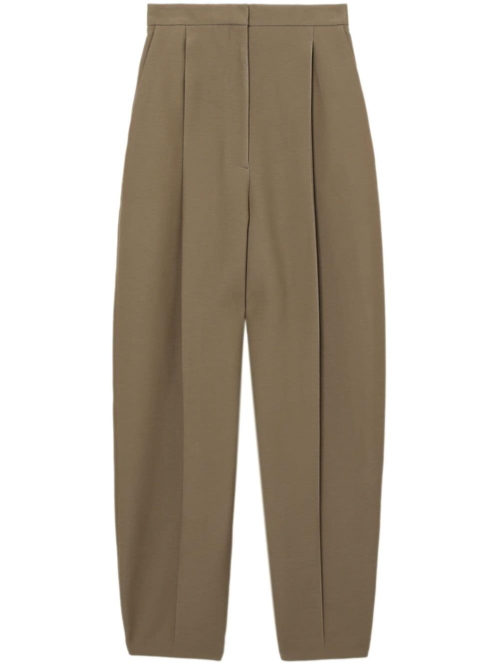 KHAITE pleat-detail tapered trousers - Brown von KHAITE