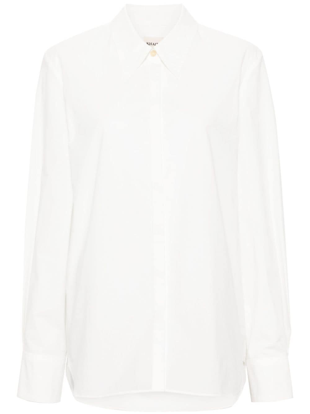 KHAITE pointed-collar cotton shirt - White von KHAITE