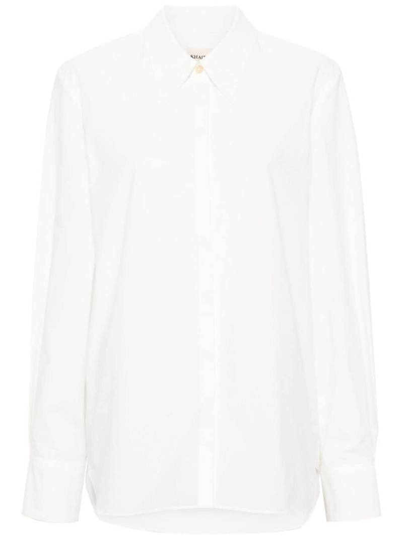 KHAITE pointed-collar cotton shirt - White von KHAITE