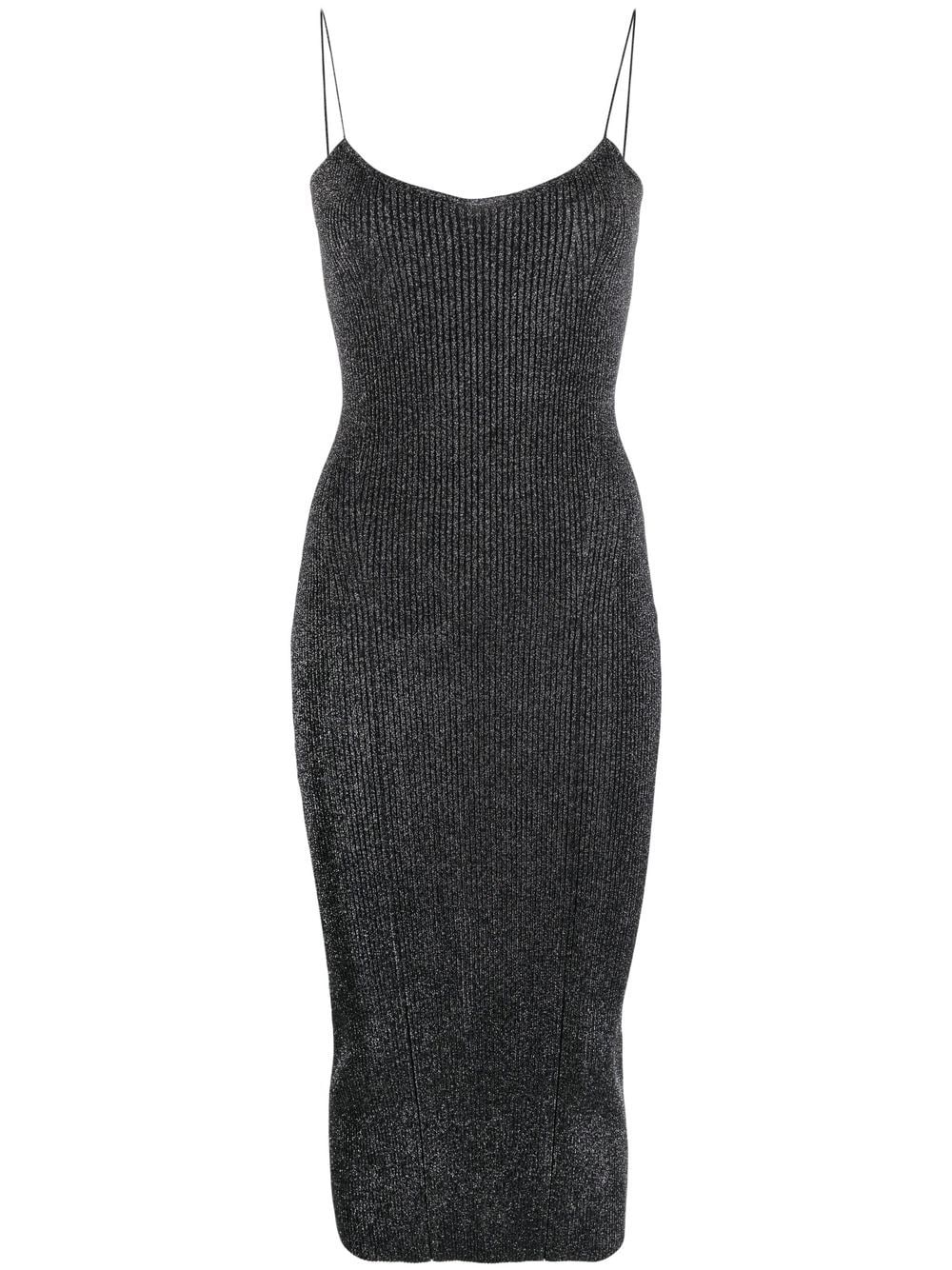 KHAITE ribbed-knit midi dress - Black von KHAITE