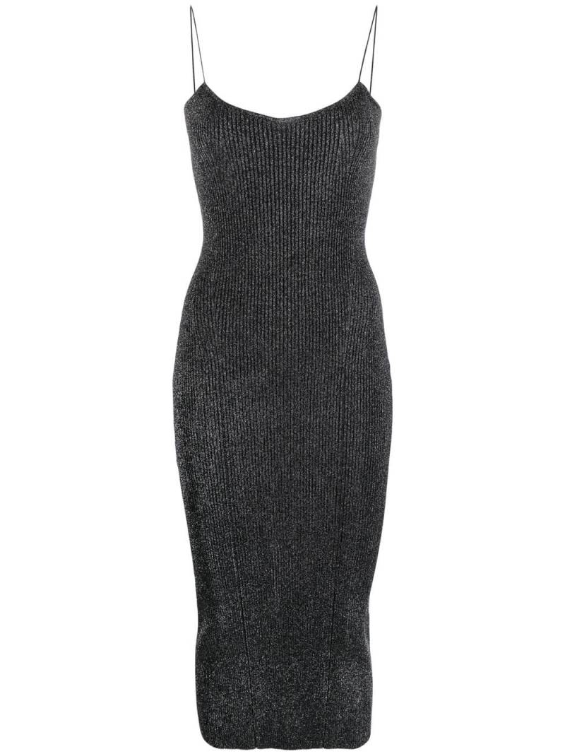 KHAITE ribbed-knit midi dress - Black von KHAITE