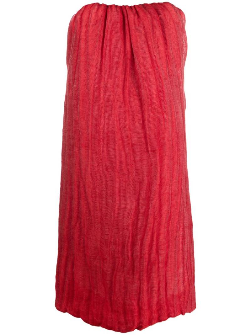 KHAITE strapless silk midi dress - Red von KHAITE