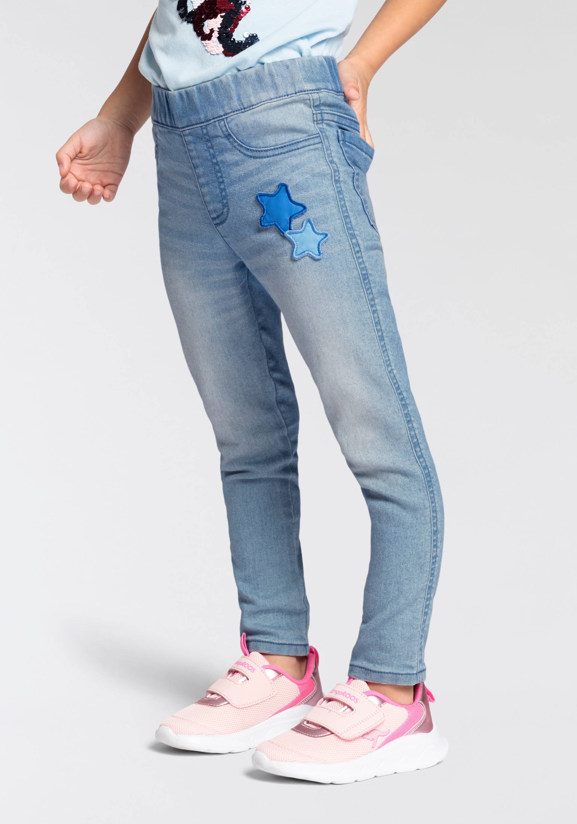 KIDSWORLD Jeansjeggings »für kleine Mädchen«, mit Sternapplikation von KIDSWORLD