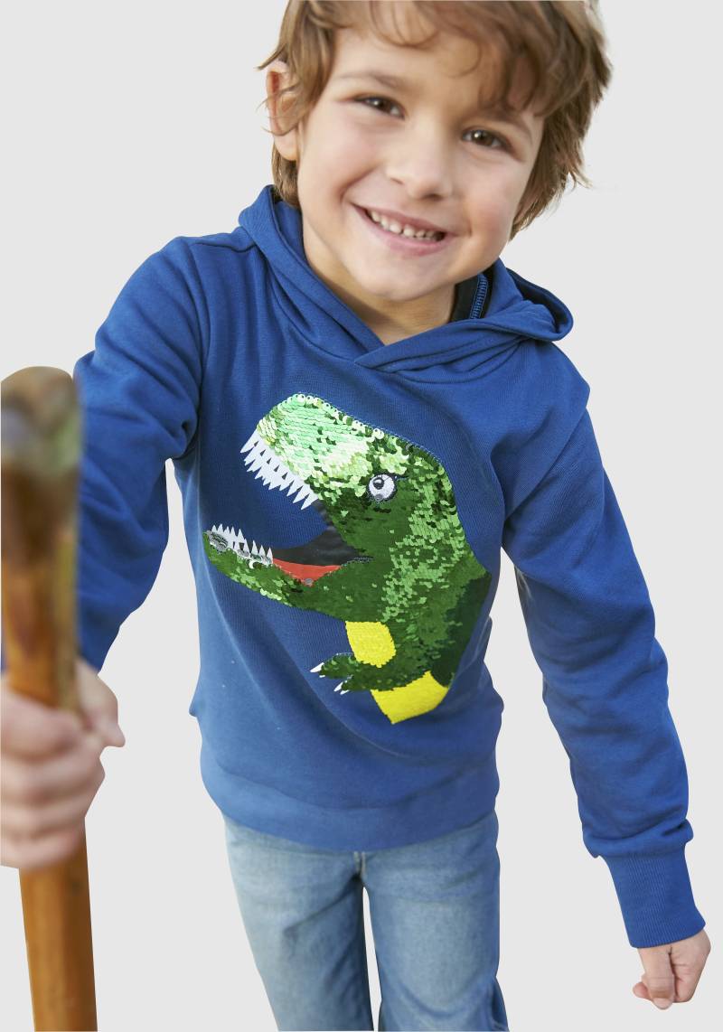 KIDSWORLD Kapuzensweatshirt »mit tollem Dino aus Wendepailletten« von KIDSWORLD