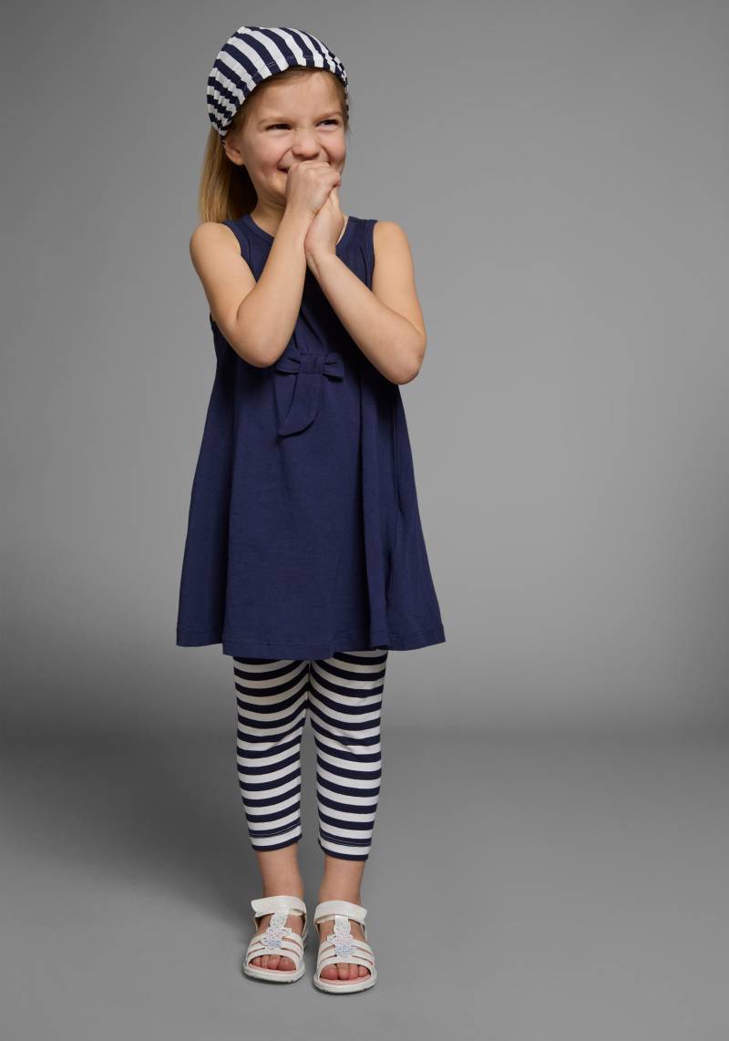 KIDSWORLD Kleid, Leggings & Haarband »3tlg. Set: Kleid, Capri und Haarband geringelt«, Capri und Haarband maritim geringelt von KIDSWORLD