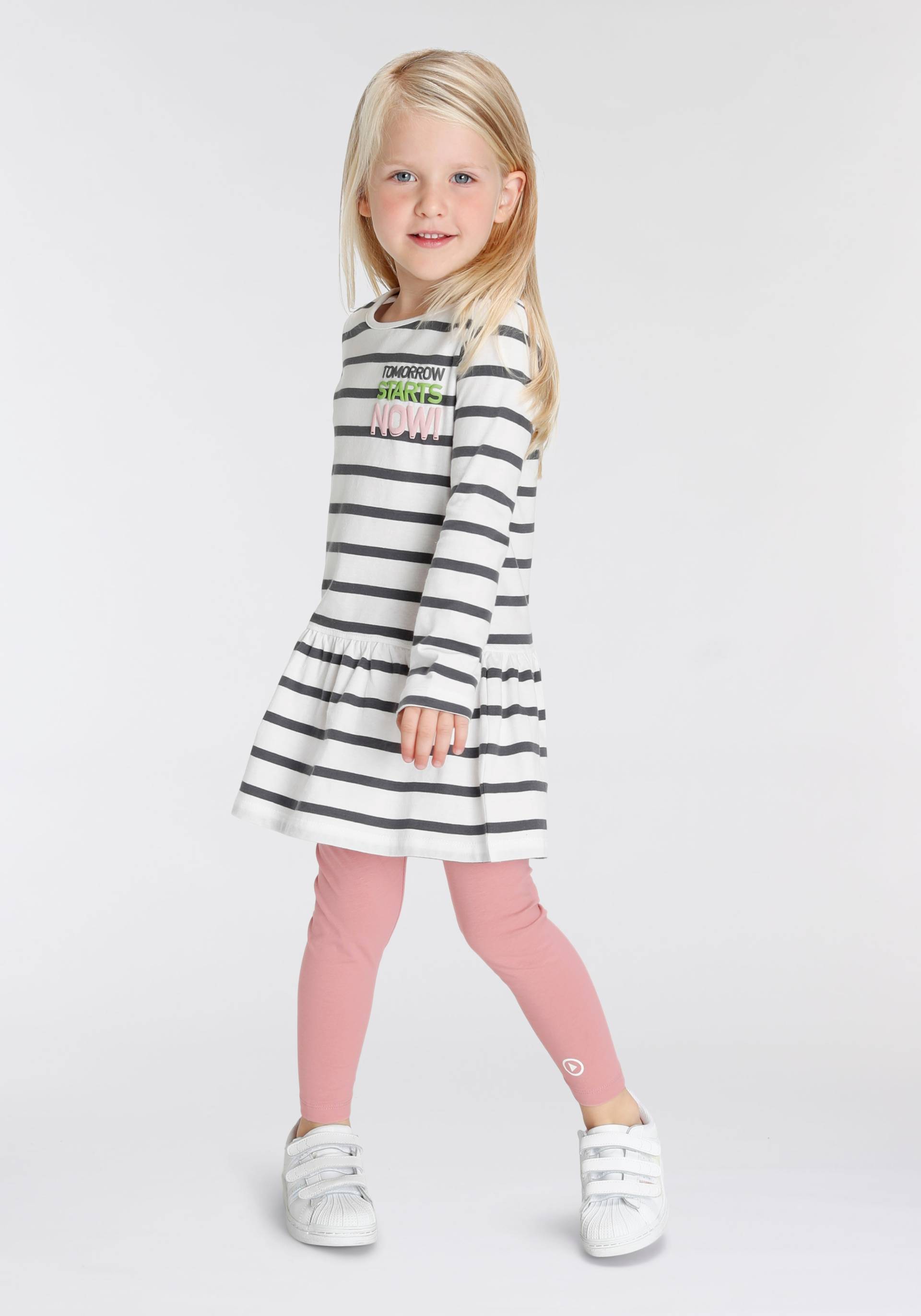 KIDSWORLD Kleid & Leggings »Tomorrow starts now!«, (Set, 2 tlg.) von KIDSWORLD