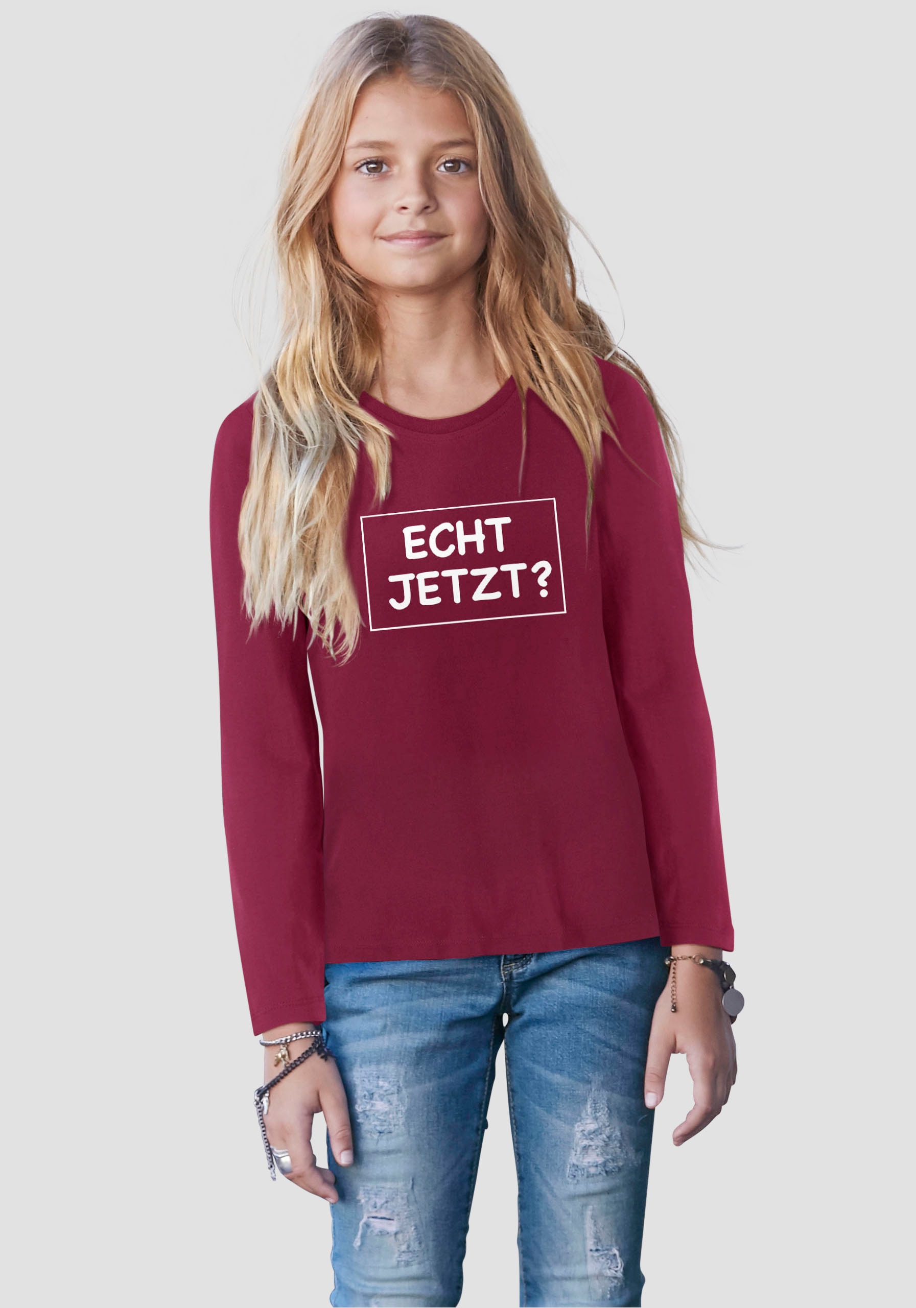 KIDSWORLD Langarmshirt »ECHT JETZT?« von KIDSWORLD