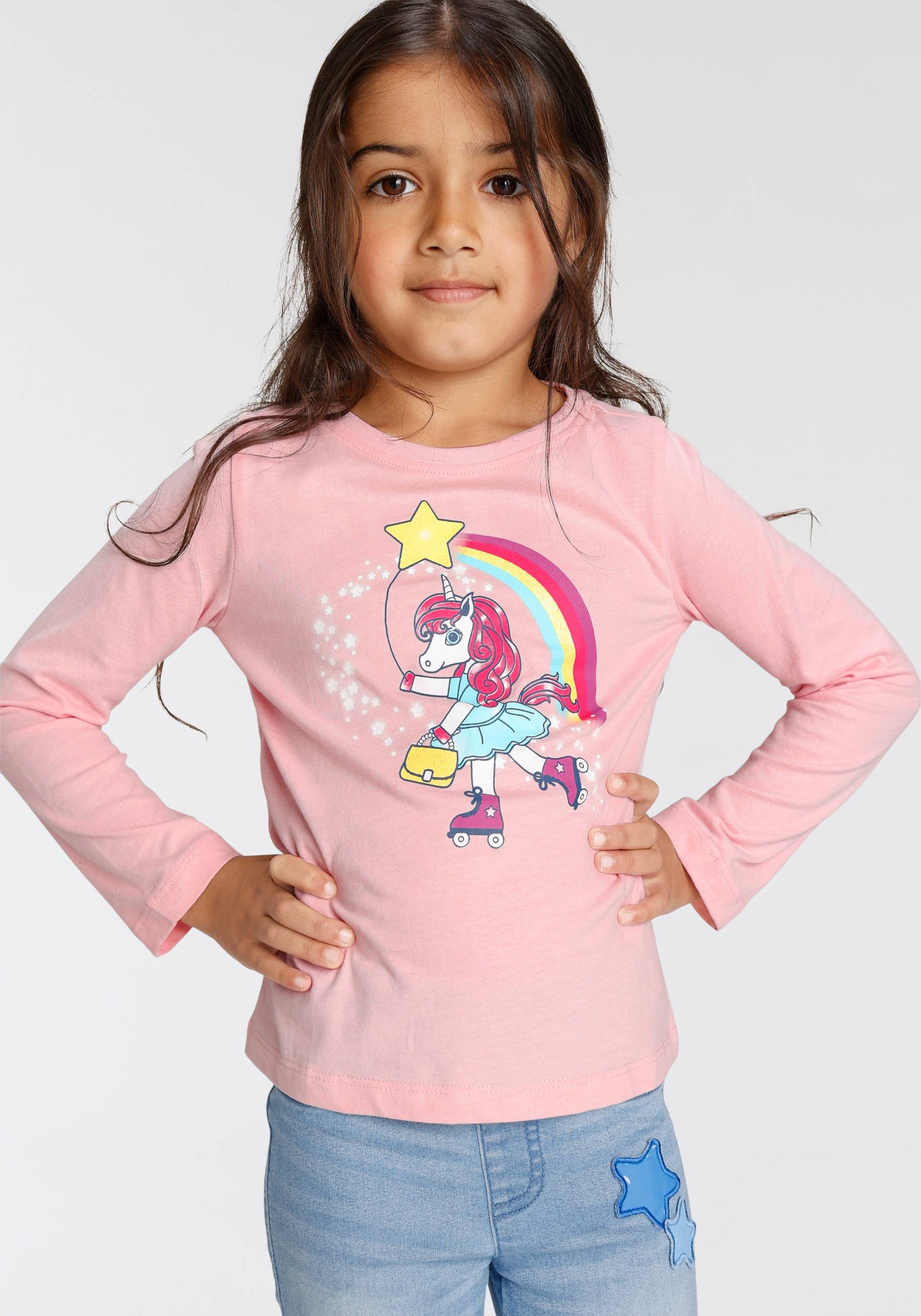 KIDSWORLD Langarmshirt »Einhorn auf Rollschuhen« von KIDSWORLD