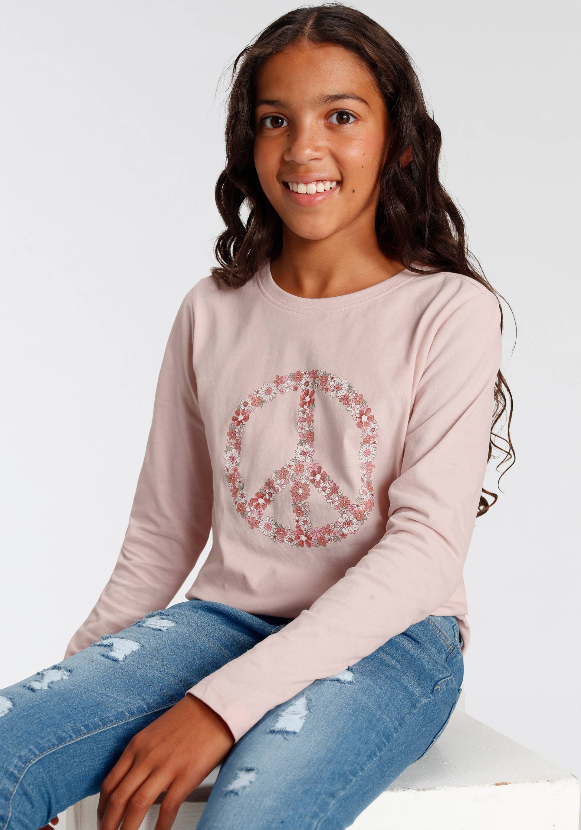 KIDSWORLD Langarmshirt »Peace« von KIDSWORLD