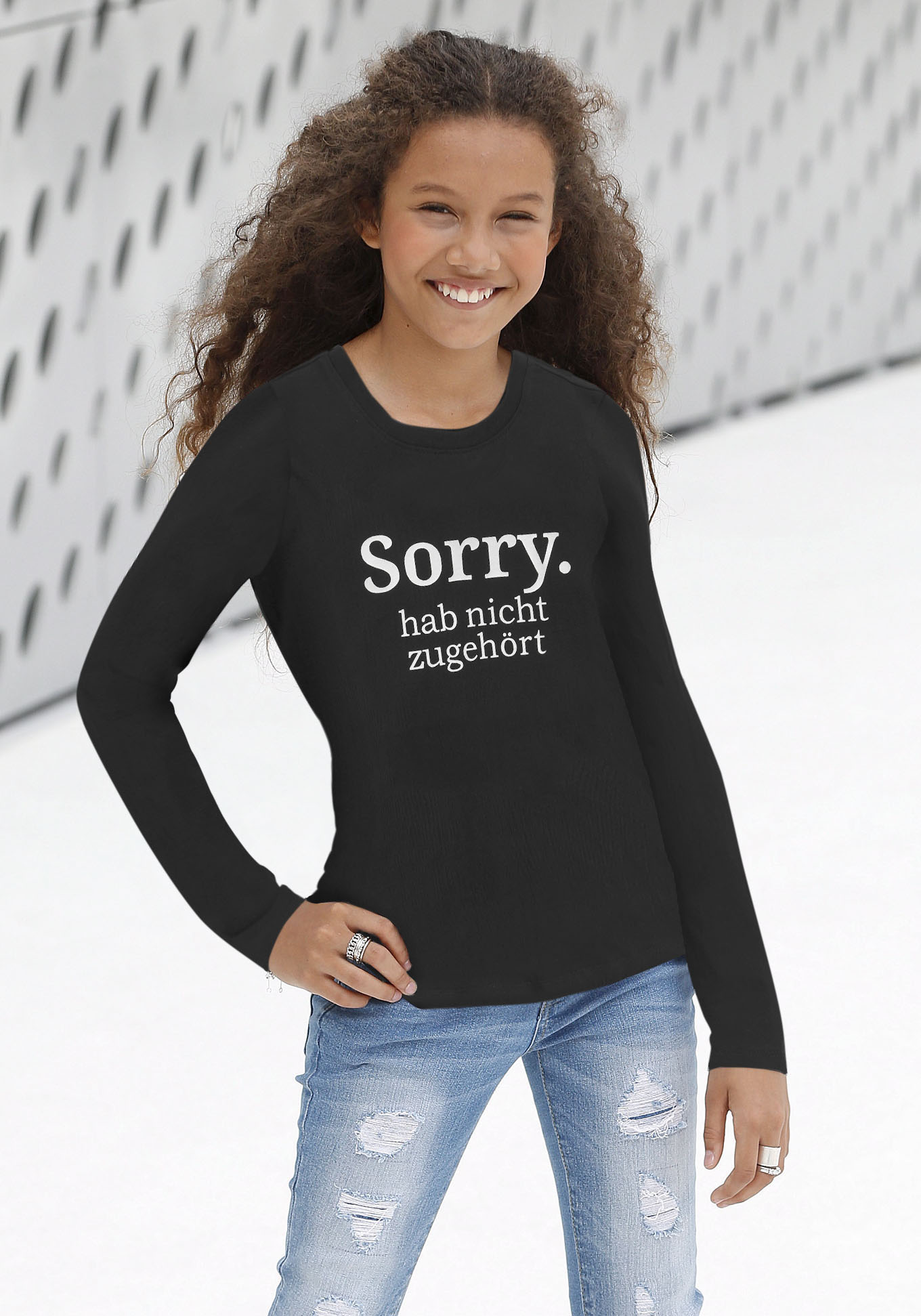 KIDSWORLD Langarmshirt »Sorry. hab nicht zugehört« von KIDSWORLD