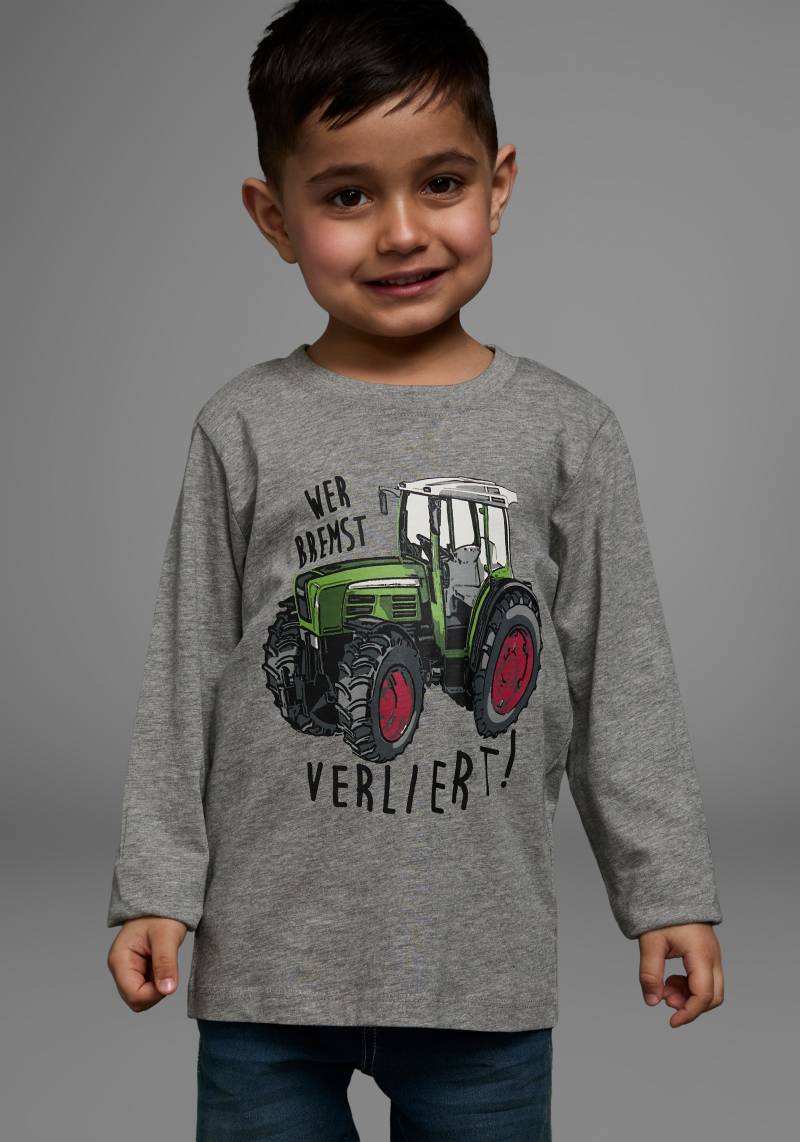 KIDSWORLD Langarmshirt »WER BREMST, VERLIERT!«, Langarm, dehnbares Material, aus Baumwolle und Viskose von KIDSWORLD