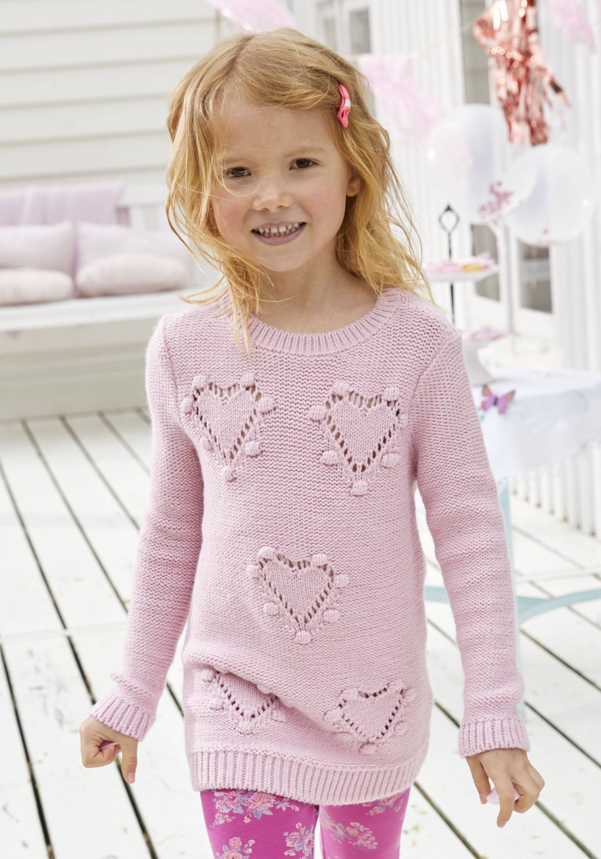 KIDSWORLD Longpullover »für kleine Mädchen«, mit niedlichen Herzen von KIDSWORLD