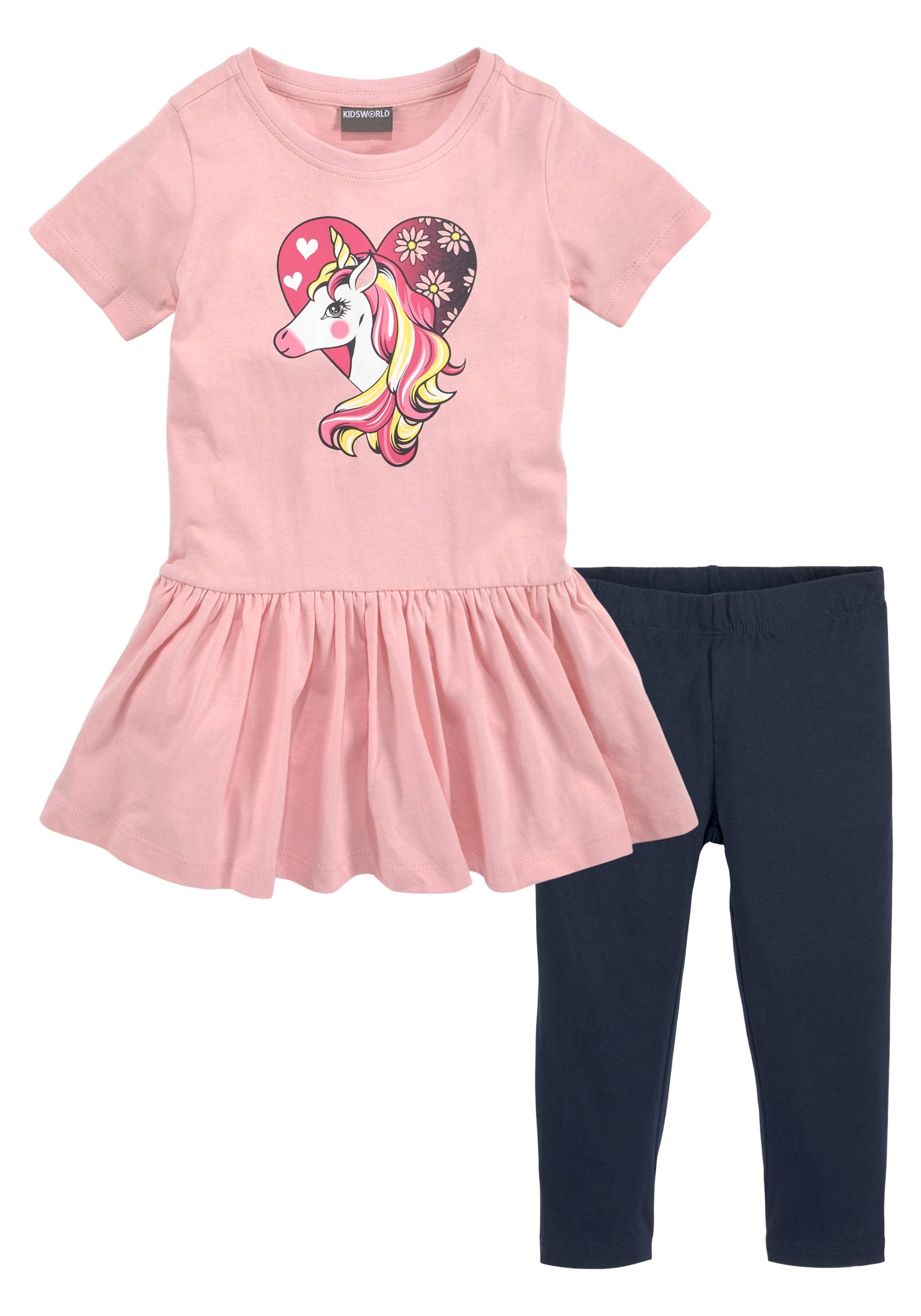 KIDSWORLD Longshirt & Leggings »Einhorn«, (Set, 2 tlg.), süsses Outfit von KIDSWORLD