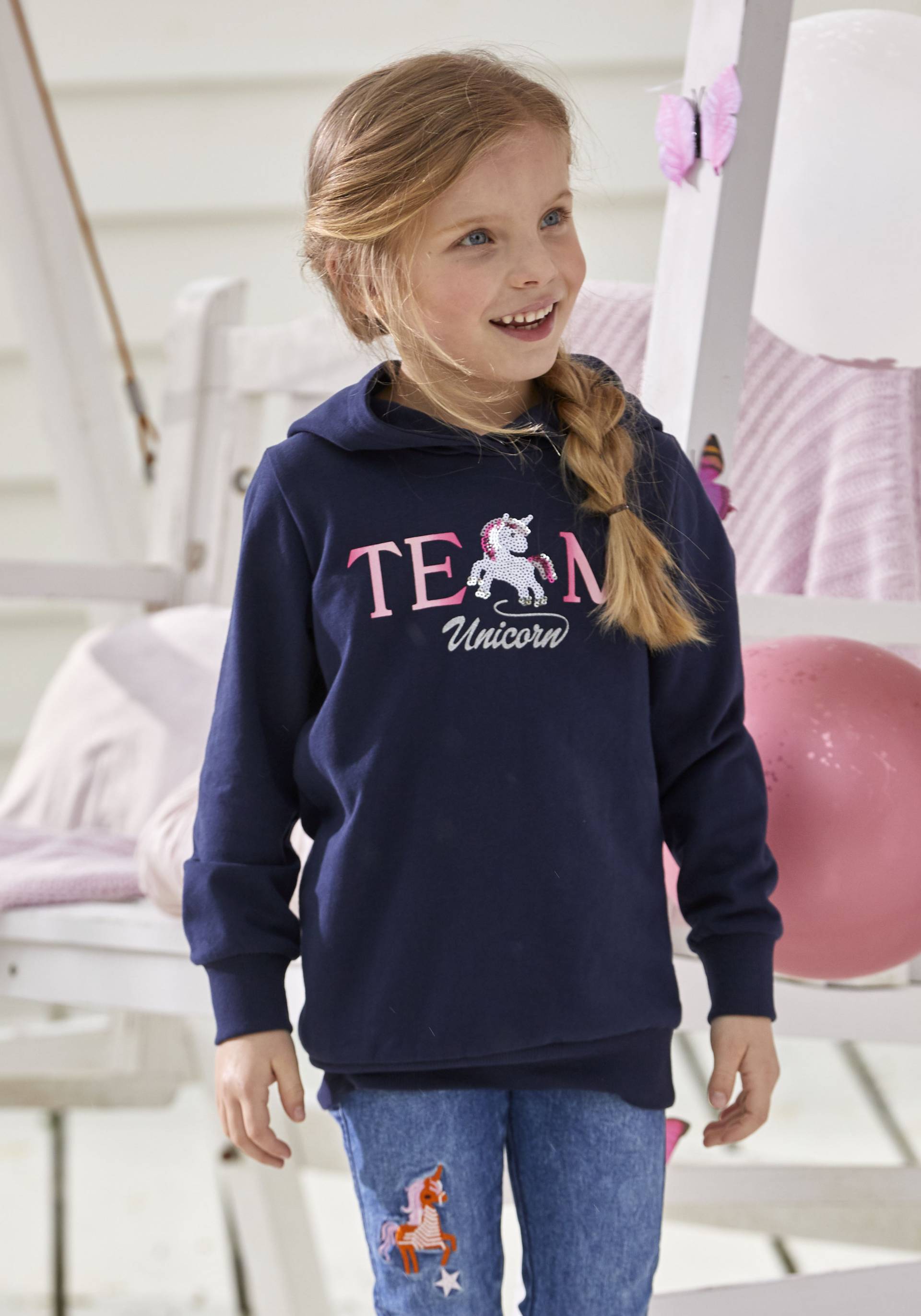 KIDSWORLD Longsweatshirt »Team UNICORN« von KIDSWORLD