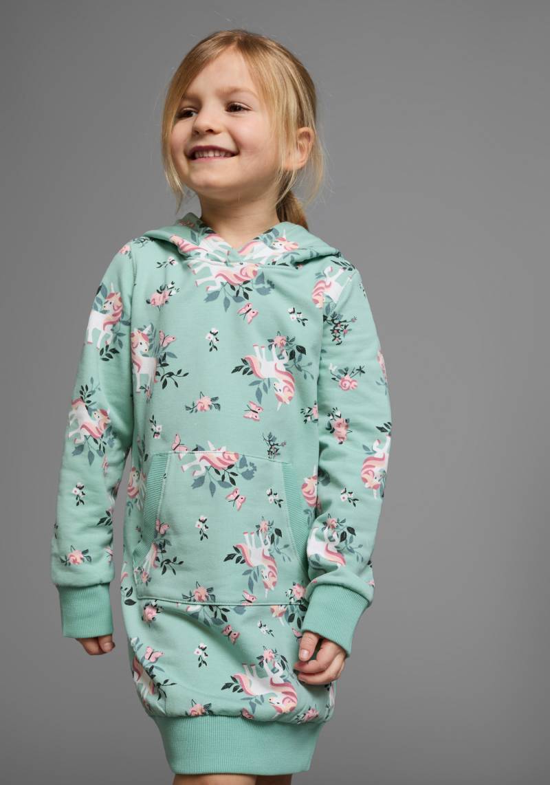 KIDSWORLD Sweatkleid »Einhorn«, bis Mitte des Oberschenkels, mädchenhafter Style von KIDSWORLD