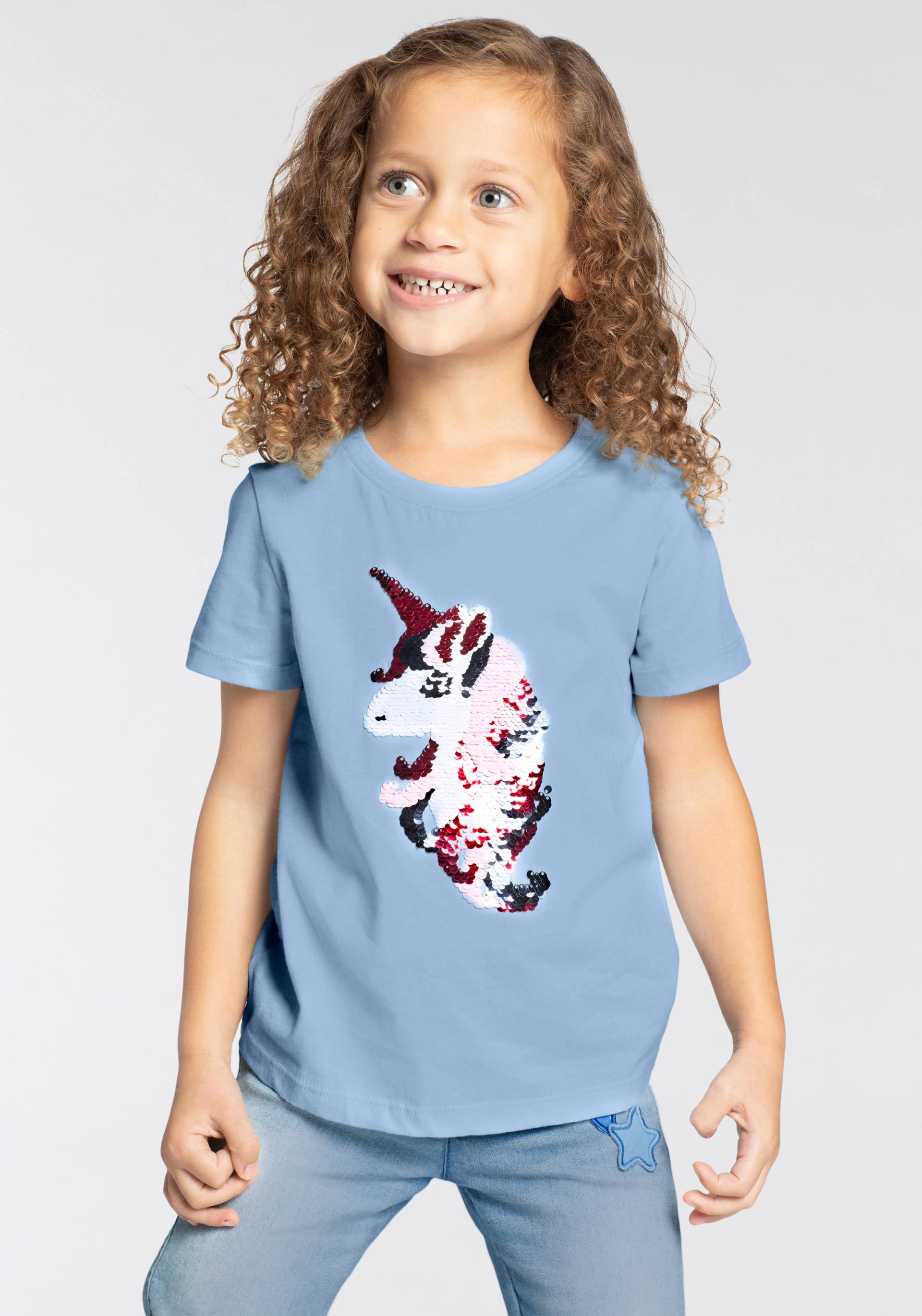 KIDSWORLD T-Shirt »EINHORN«, aus tollen WENDEPAILLETTEN von KIDSWORLD