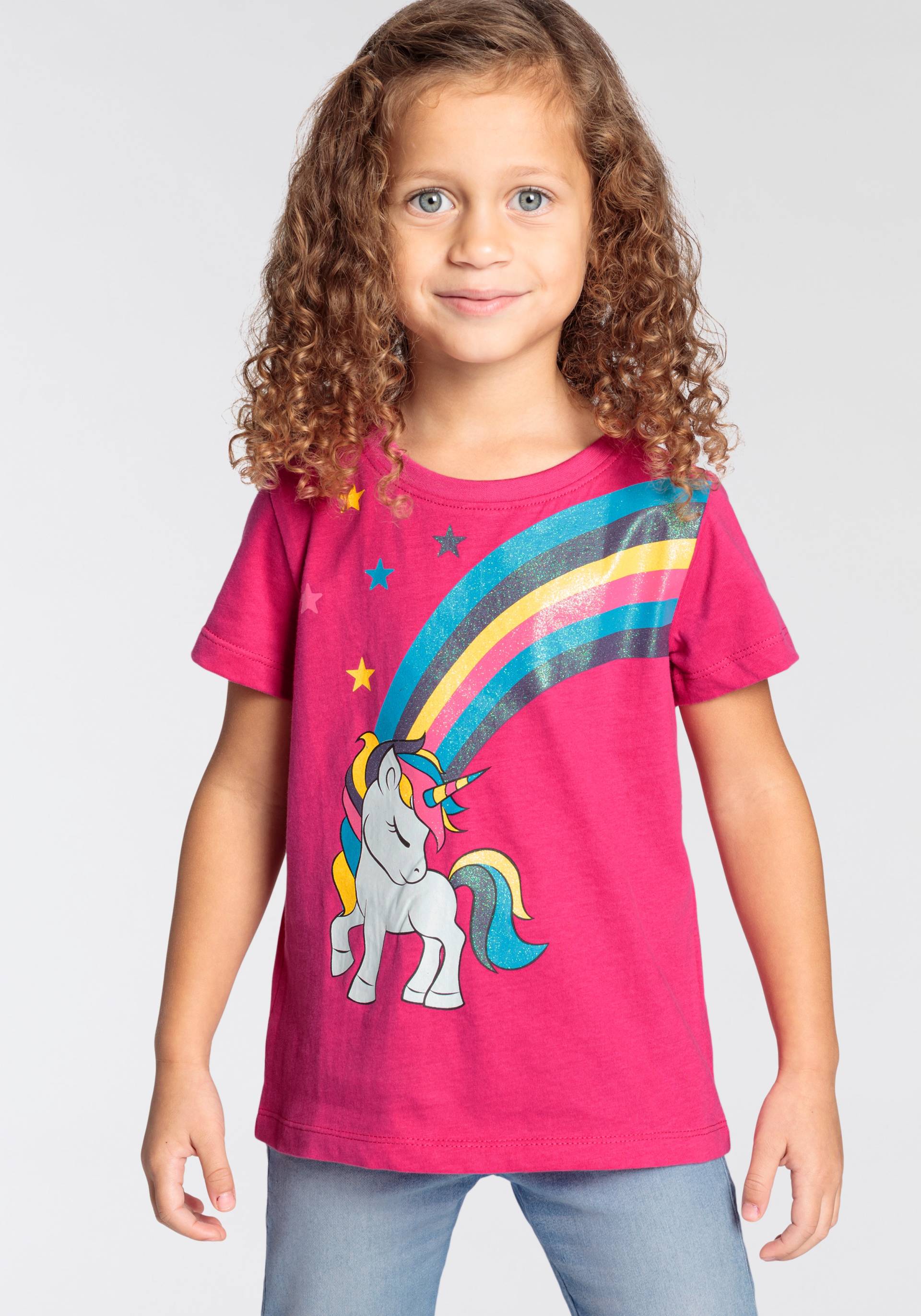 KIDSWORLD T-Shirt »Einhorn mit Regenbogen« von KIDSWORLD