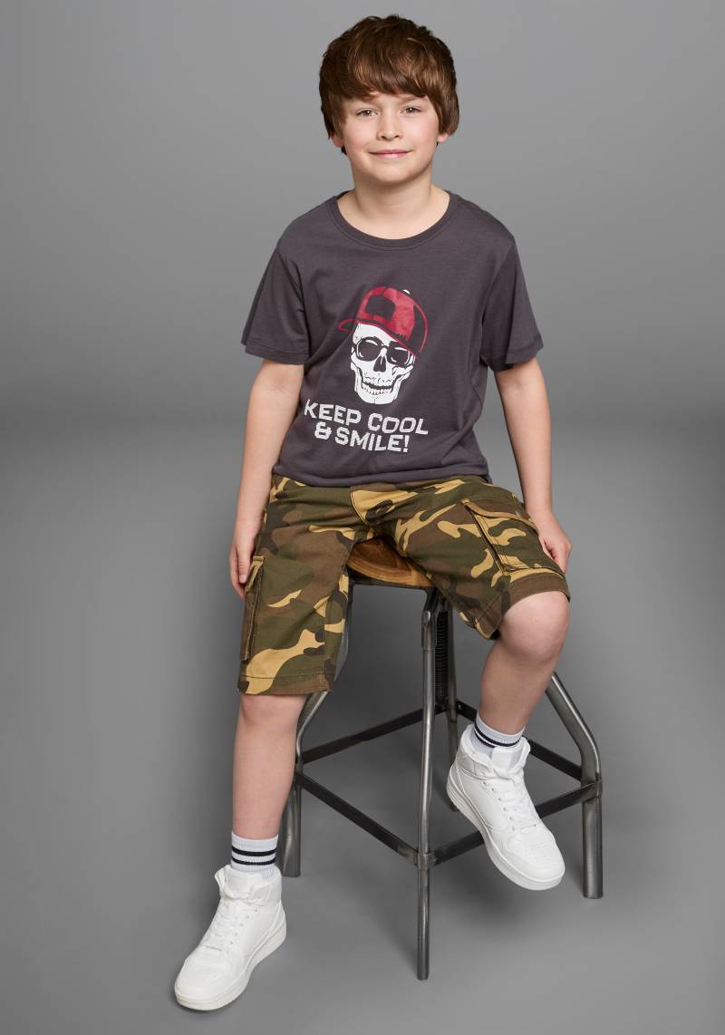 KIDSWORLD T-Shirt »Mit Sprüche-Print: KEEP COOL...«, kurzärmelig, basic geschnitten, Rundhalsausschnitt, aus Baumwolle von KIDSWORLD