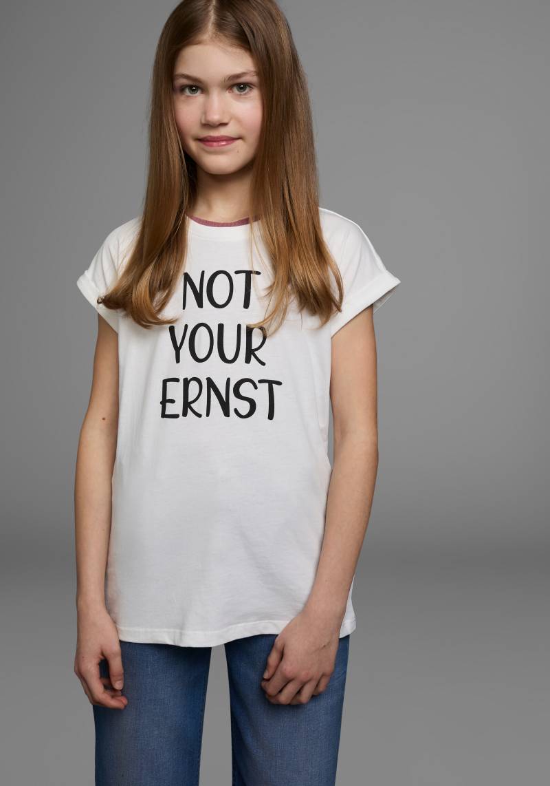 KIDSWORLD T-Shirt »NOT YOUR ERNST«, Kurzarm, bedruckt, Rundhalsausschnitt, aus Baumwolle von KIDSWORLD