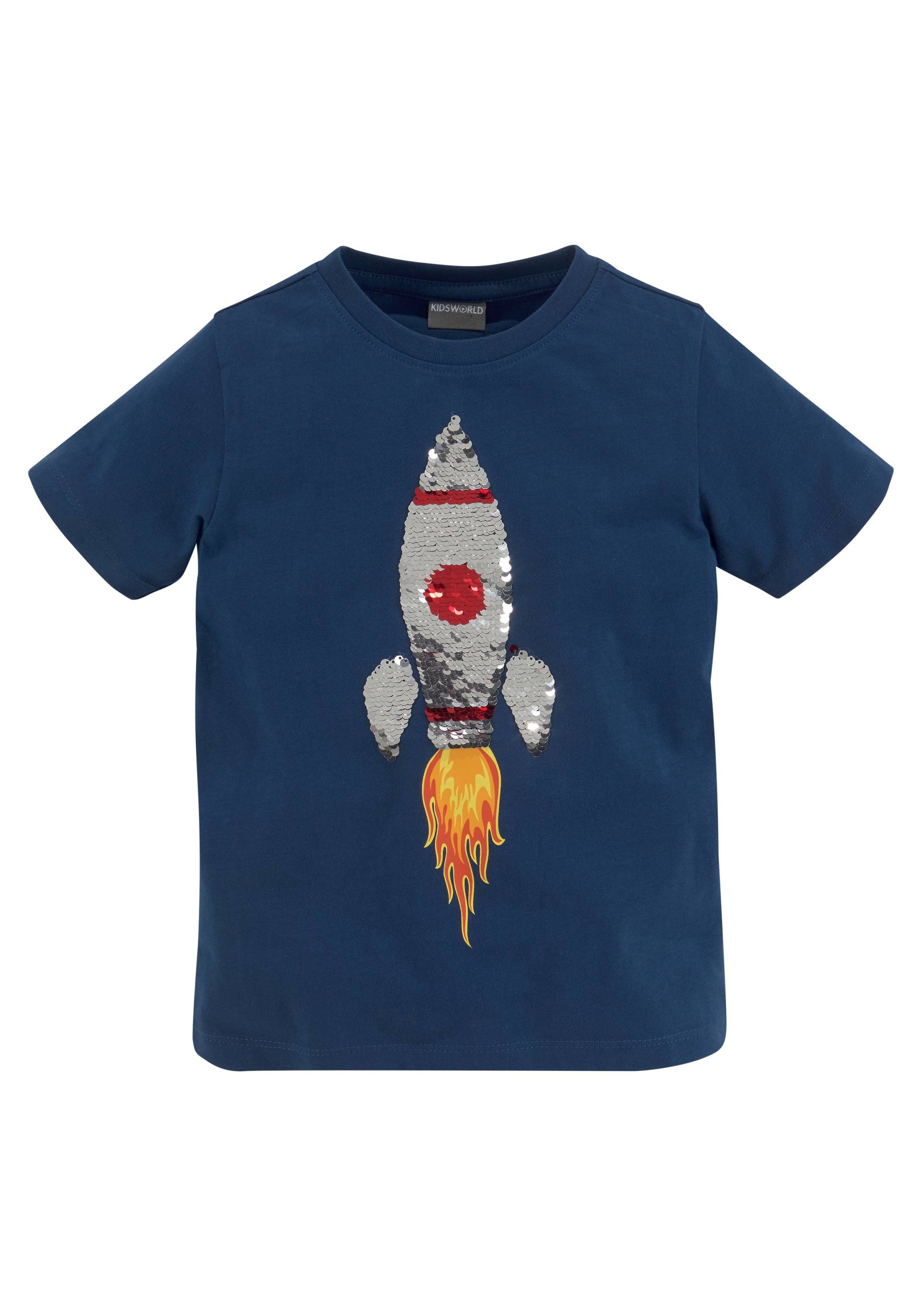 KIDSWORLD T-Shirt »Rakete aus Wendepailletten« von KIDSWORLD