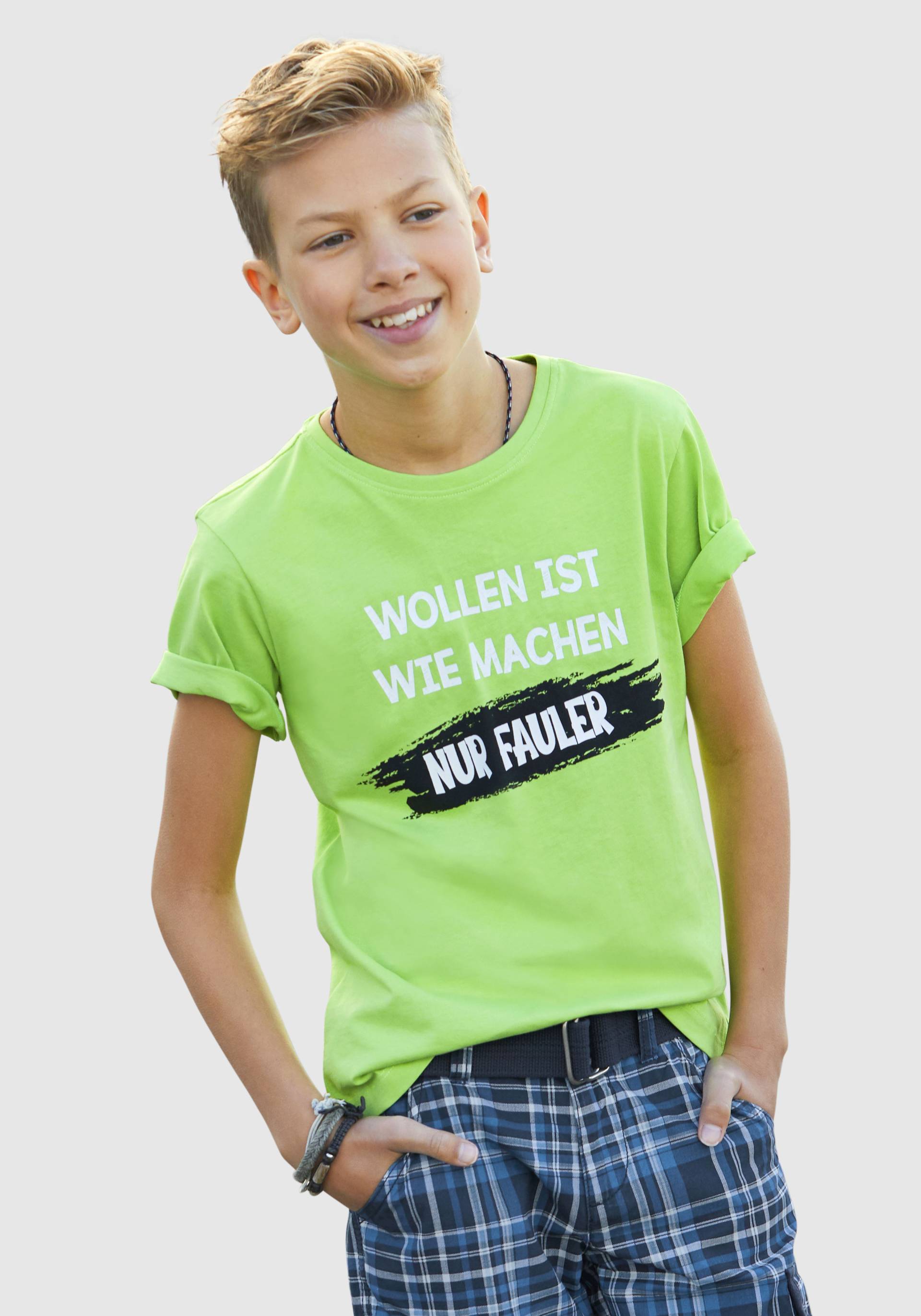 KIDSWORLD T-Shirt »WOLLEN IST WIE MACHEN....« von KIDSWORLD