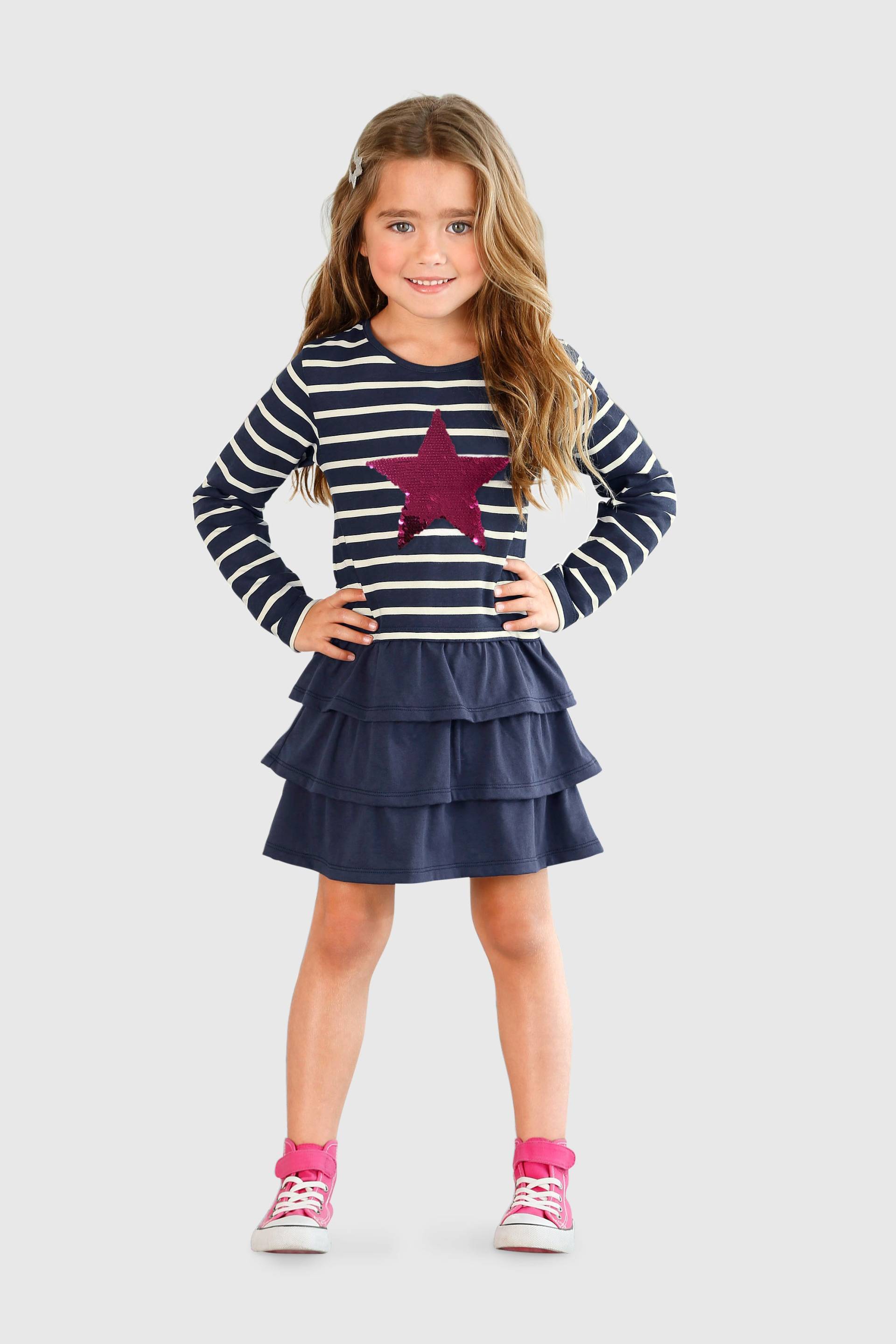 KIDSWORLD Jerseykleid »für kleine Mädchen«, mit Wendepailletten von KIDSWORLD
