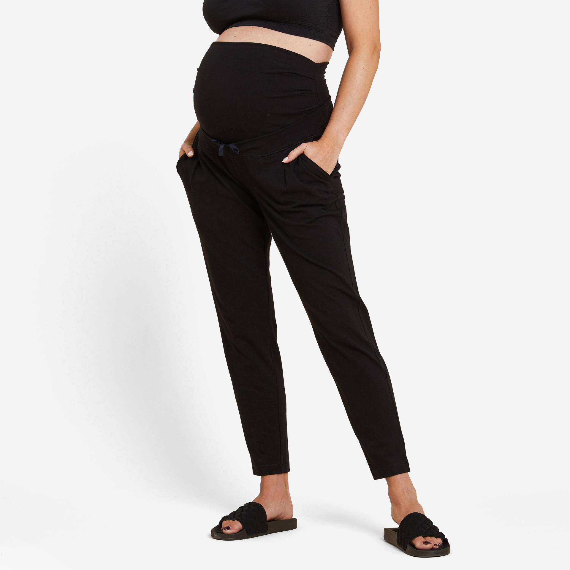 Jogginghose Für Schwangere Yoga, Umstandsmode Damen Schwarz Damen Schwarz XL von KIMJALY