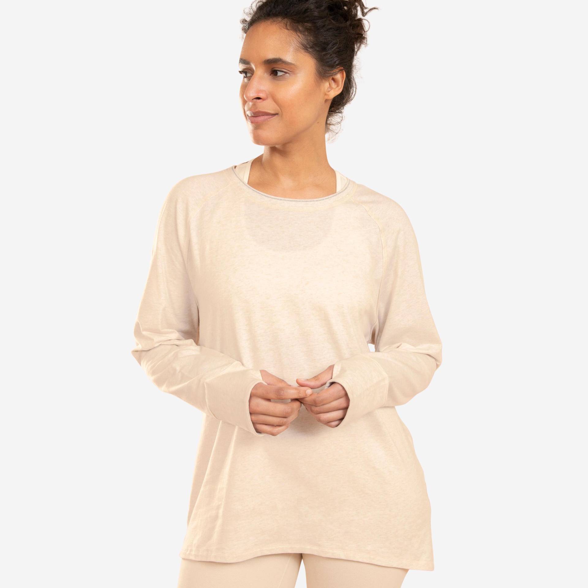 Langarmshirt - Cocoon Damen Beige Medium 52/2XL von KIMJALY