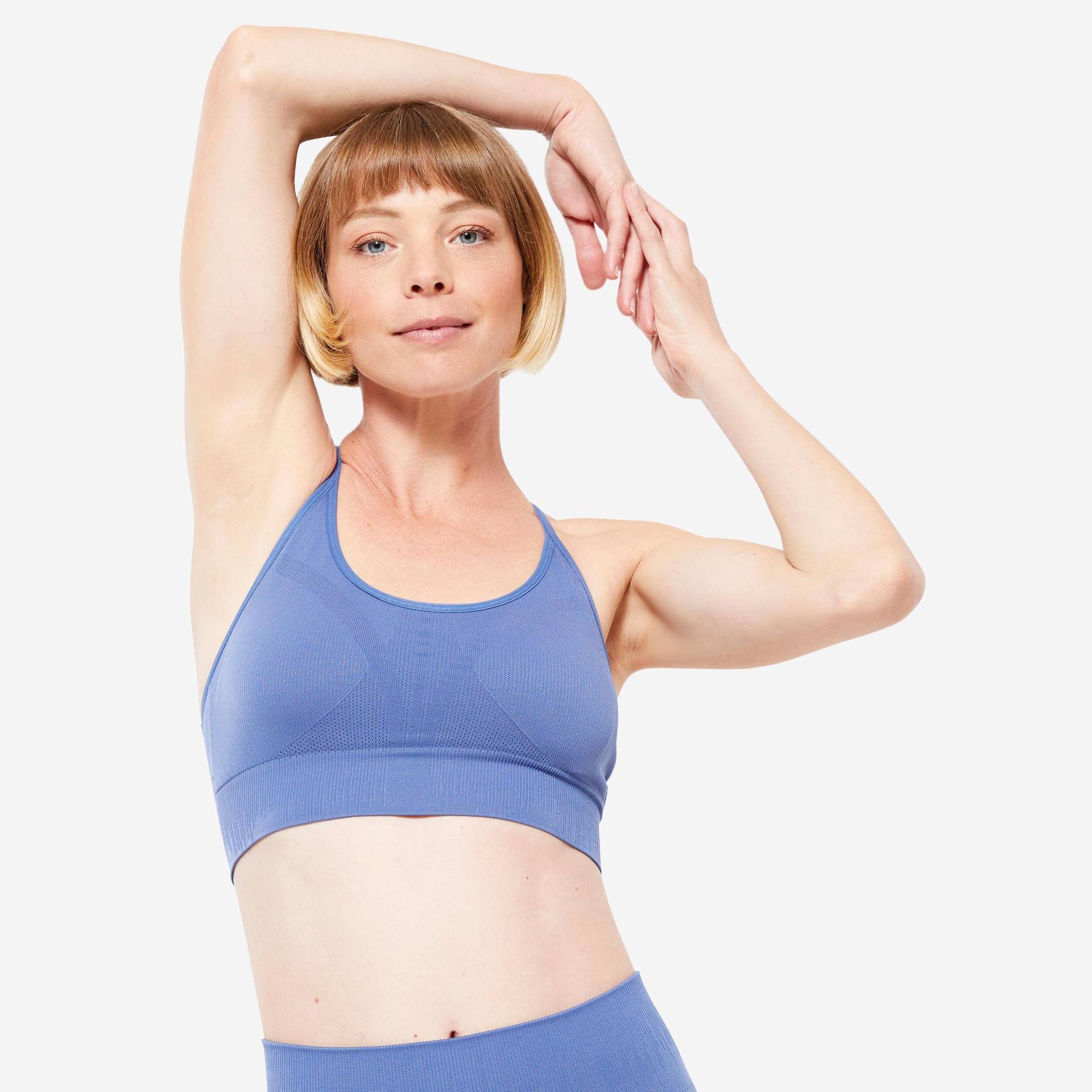 Sport-bh - Bustier Yoga Nahtlos - Premium Damen Blau Bunt M von KIMJALY