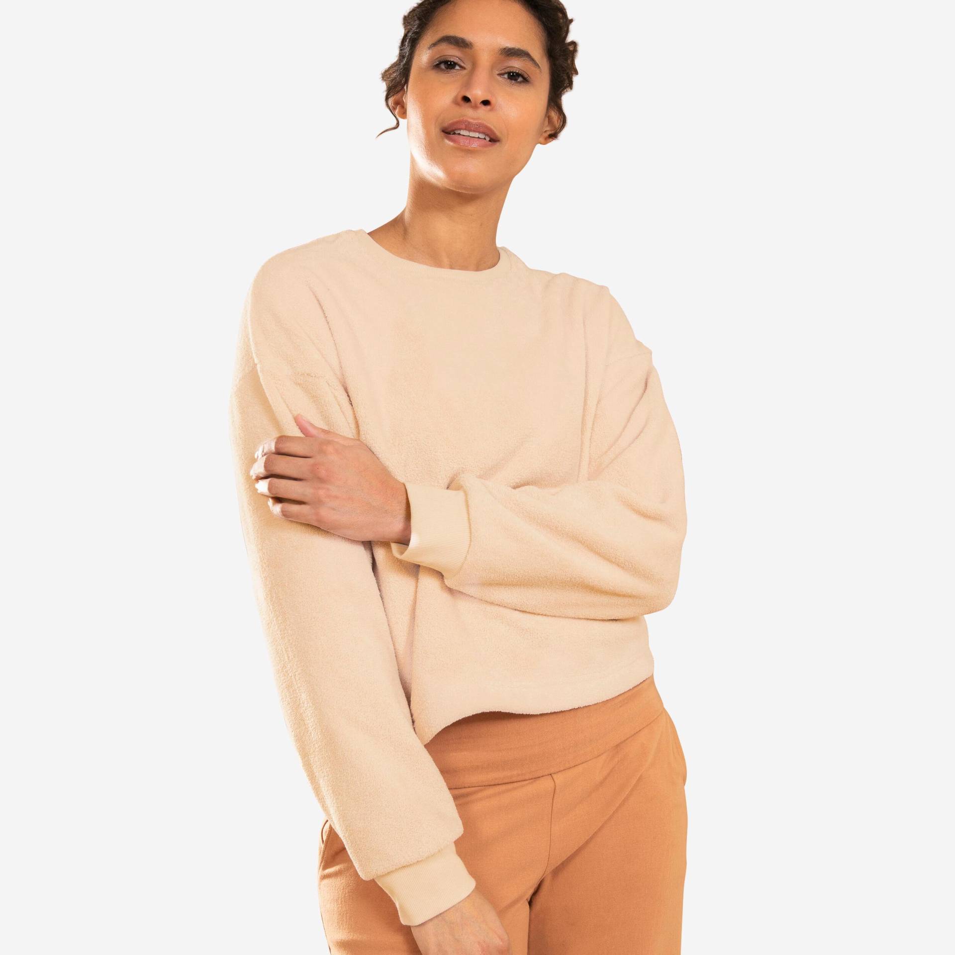 Sweatshirt - Cocoon Damen Beige Medium L von KIMJALY