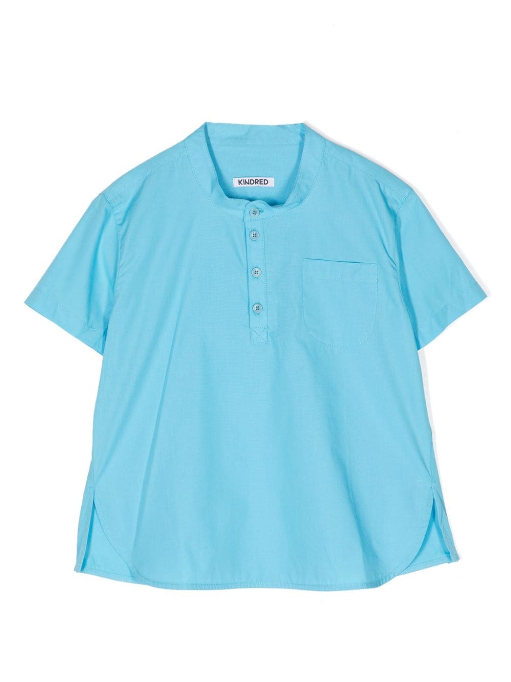 KINDRED Kaiser cotton-poplin Henley shirt - Blue von KINDRED