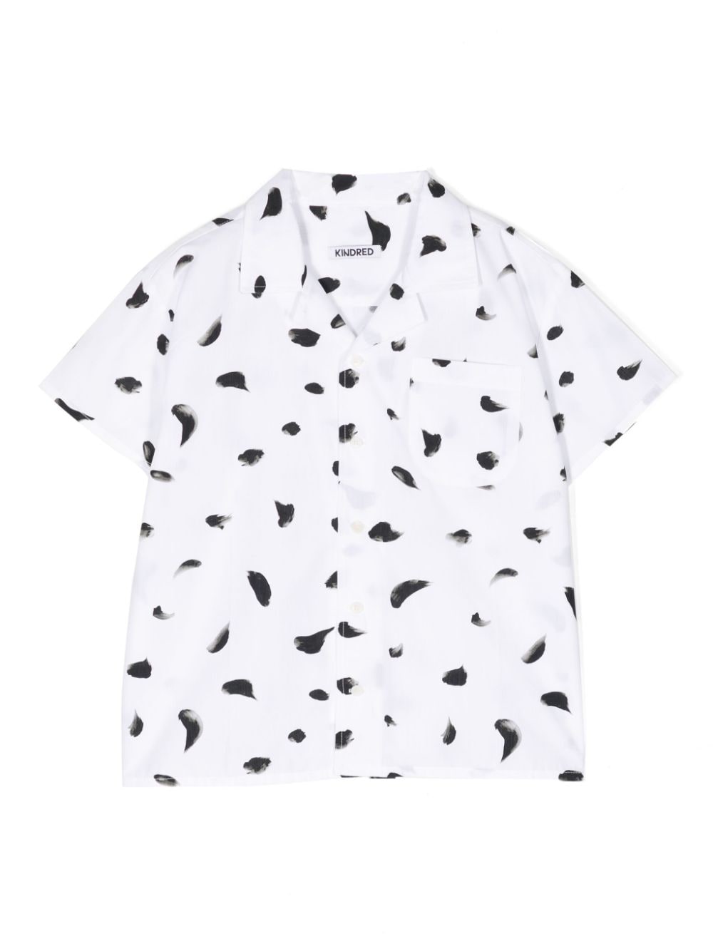 KINDRED Kelly smudge-print organic-cotton shirt - White von KINDRED