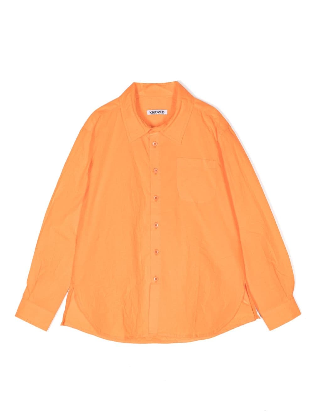 KINDRED Knox crinkle cotton-poplin shirt - Orange von KINDRED