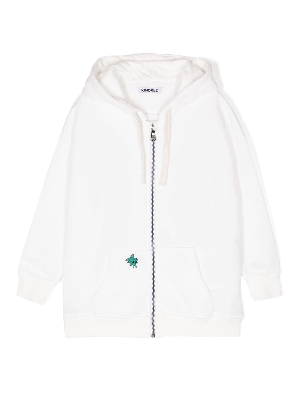 KINDRED embroidered-motif organic-cotton hoodie - White von KINDRED