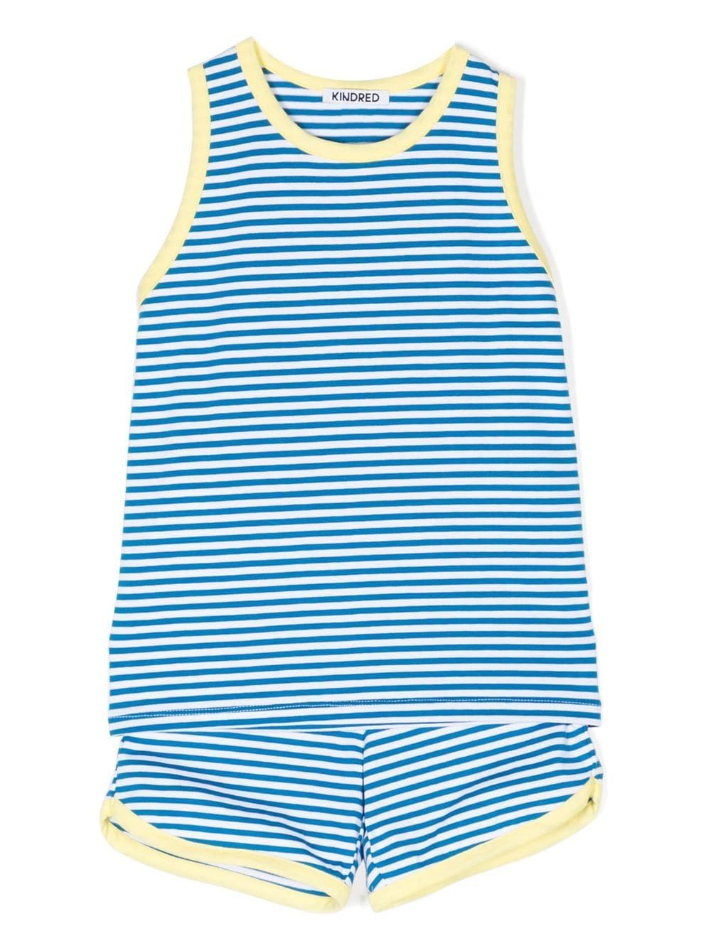 KINDRED striped sleeveless shorts set - Blue von KINDRED