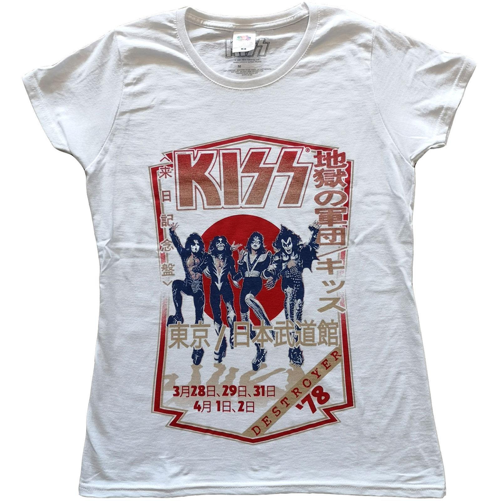 Destroyer Tour 78 Tshirt Damen Weiss L von KISS