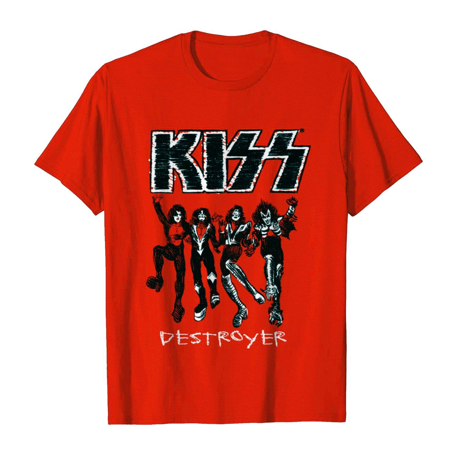 Destroyer Tshirt Damen Rot Bunt L von KISS