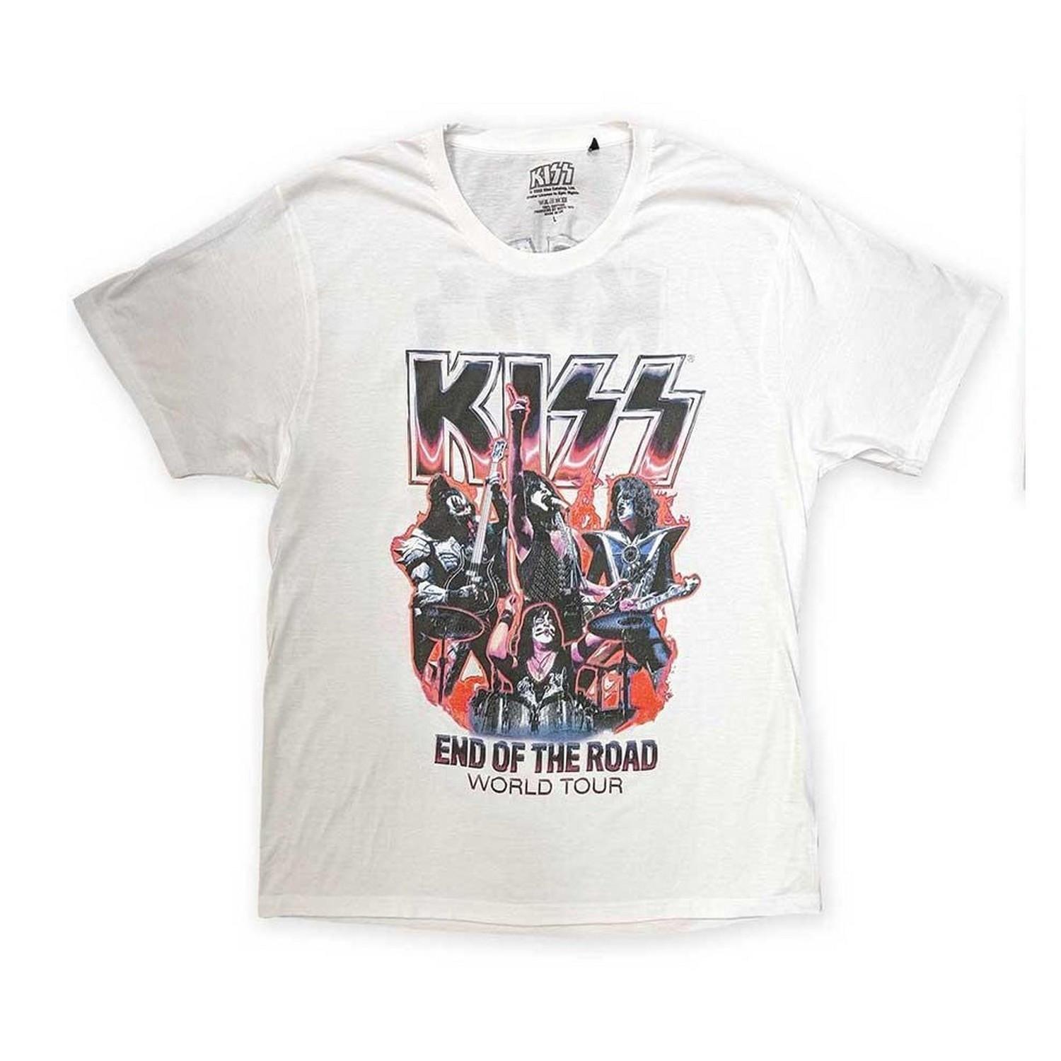 End Of The Road Band Playing Tshirt Herren Weiss S von KISS