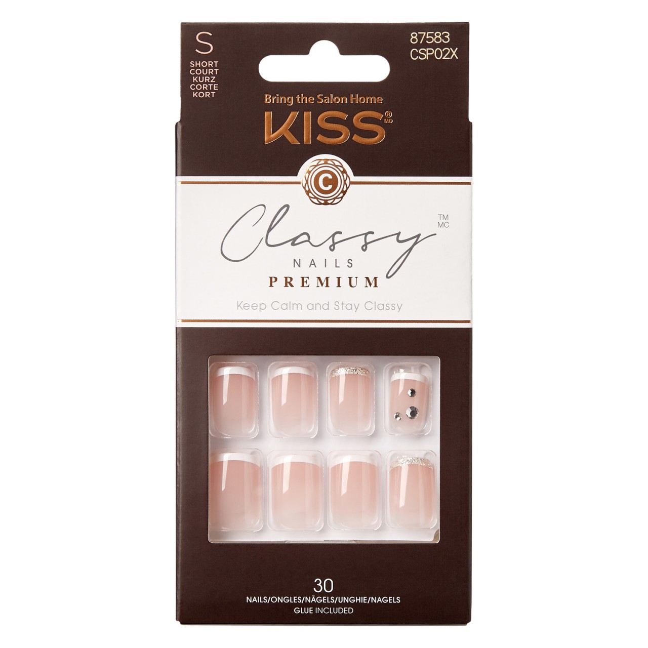 KISS Nails - Classy Premium Glitter French Gorgeous von KISS