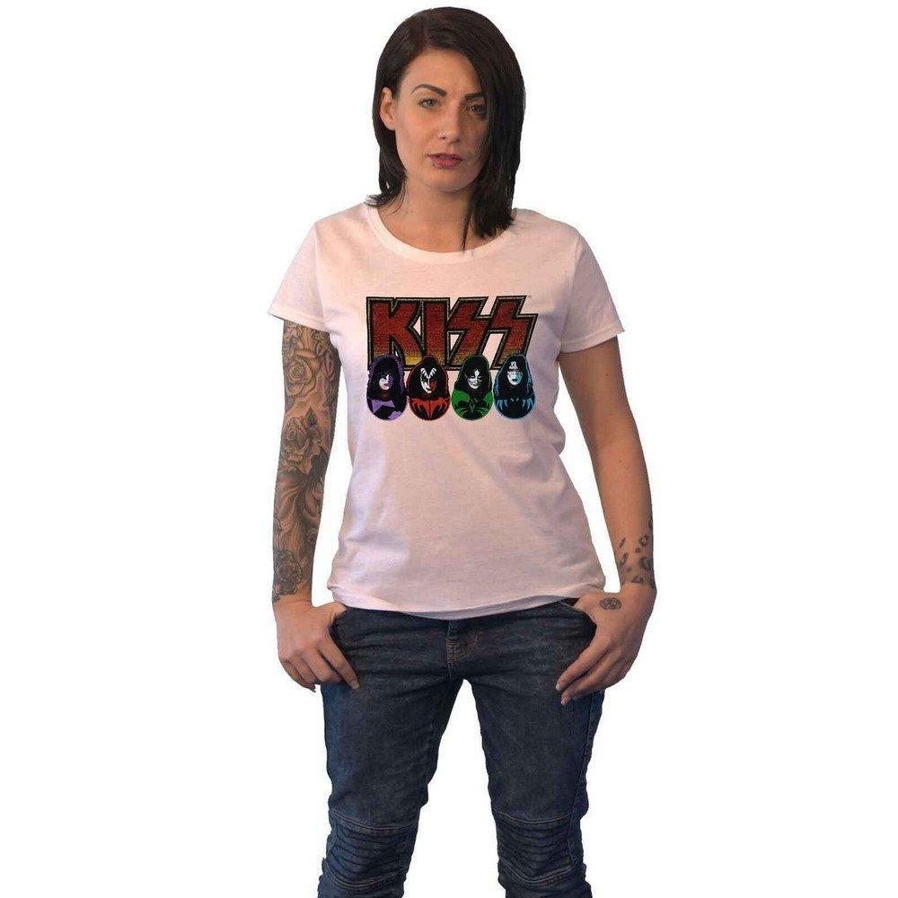 Tshirt Damen Weiss L von KISS