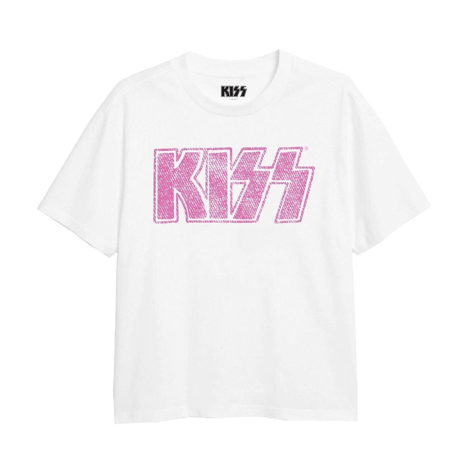 Tshirt Mädchen Weiss 104 von KISS