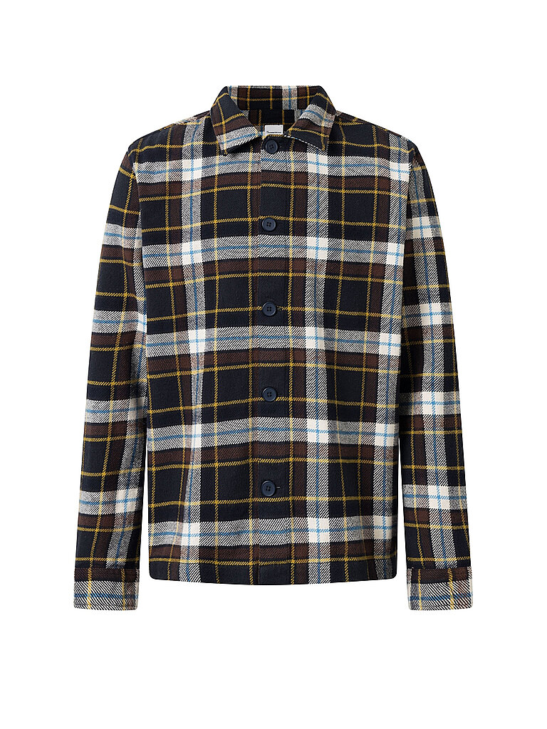 KNOWLEDGE COTTON APPAREL Flanell Overshirt hellblau | L von Knowledge Cotton Apparel