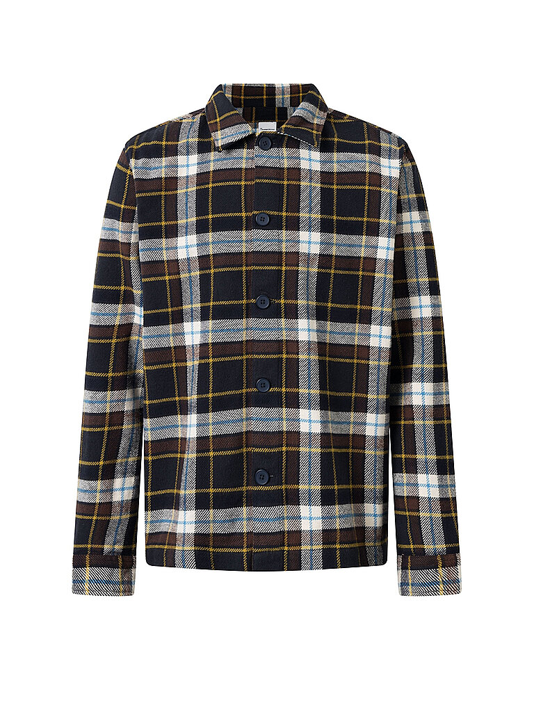 KNOWLEDGE COTTON APPAREL Flanell Overshirt hellblau | M von Knowledge Cotton Apparel