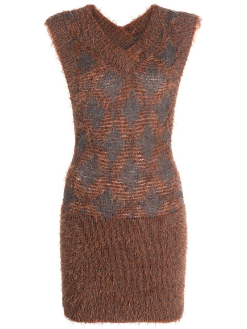 KNWLS Pogona knitted minidress - Brown von KNWLS