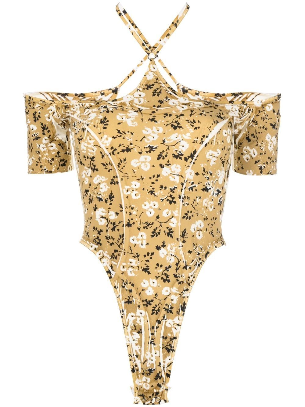 KNWLS floral-print halterneck body - Neutrals von KNWLS