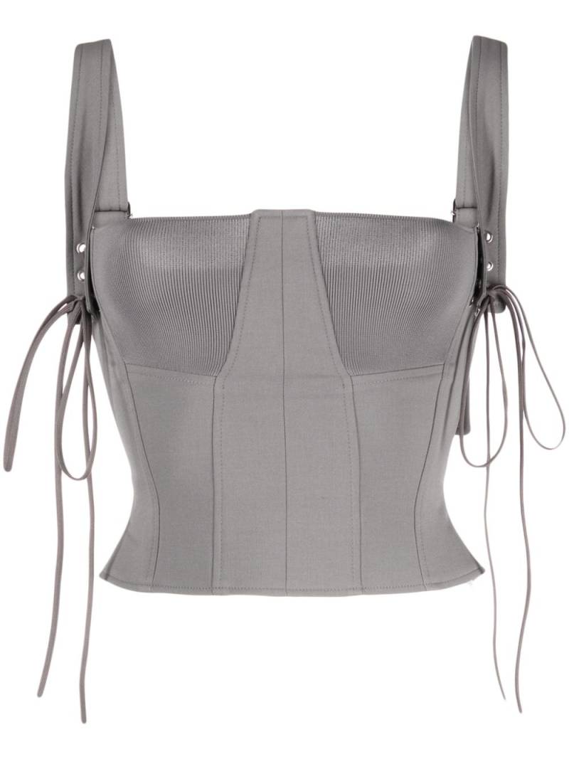 KNWLS lace-up bustier top - Grey von KNWLS