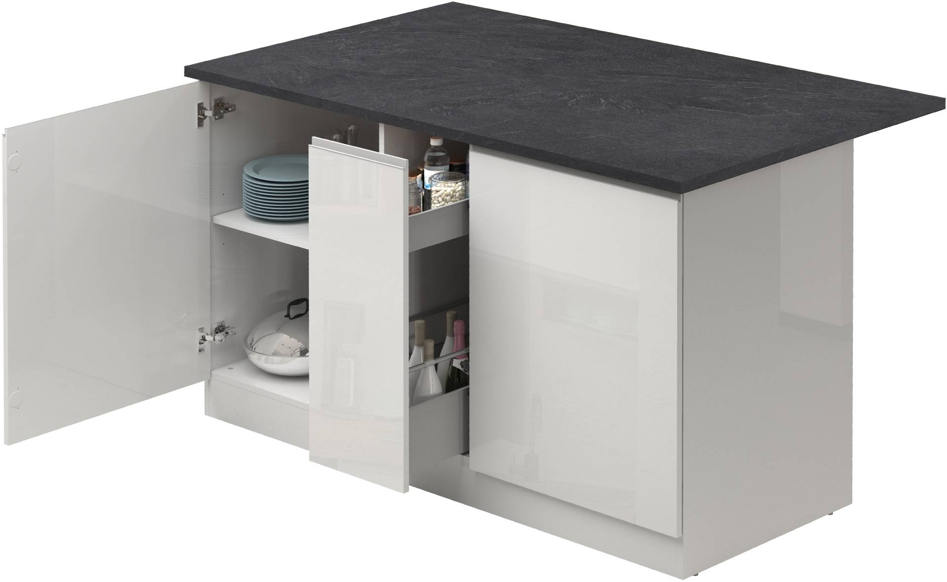 KOCHSTATION Kücheninsel »KS-Sole,Kochinsel,Küchenarbeitsblock,Inselküche,Arbeitsinsel«, Breite 155 cm, mit Apothekerauszug, gedämpfte Türen KOCHSTATION Kücheninsel »KS-Sole,Kochinsel,Küchenarbeitsblock,Inselküche,Arbeitsinsel«, Breite 155 cm, mit Apothekerauszug, gedämpfte Türen von KOCHSTATION